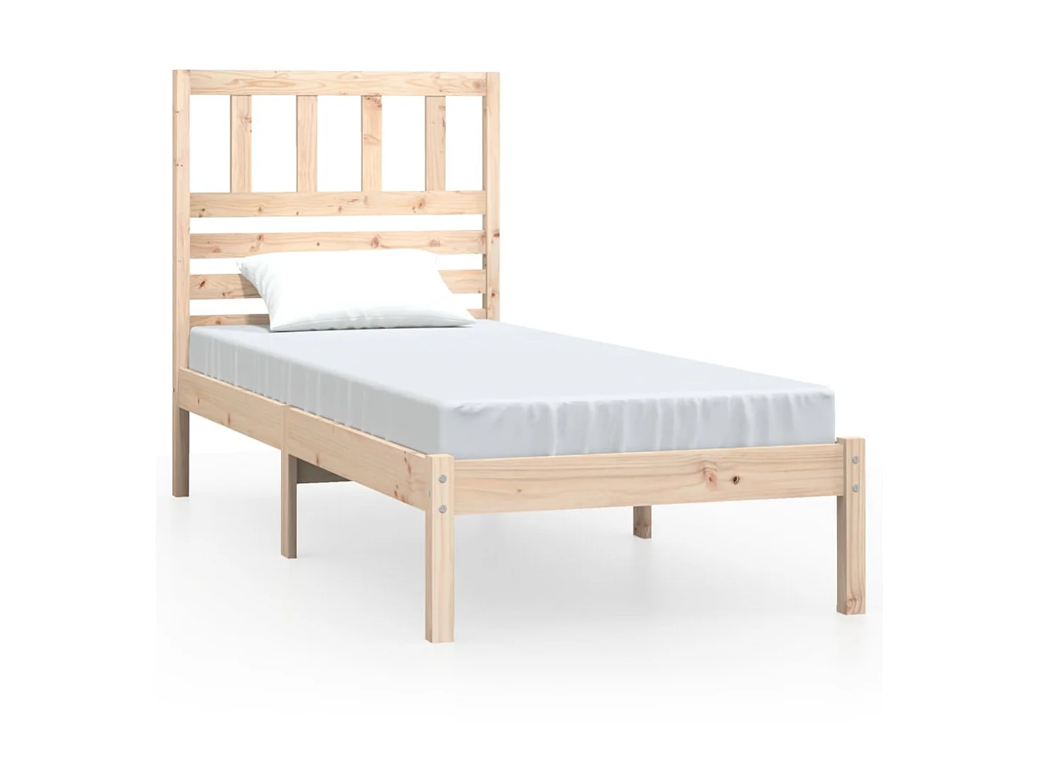Cama de solteiro 90x190 cm pinho maciço PT729234
