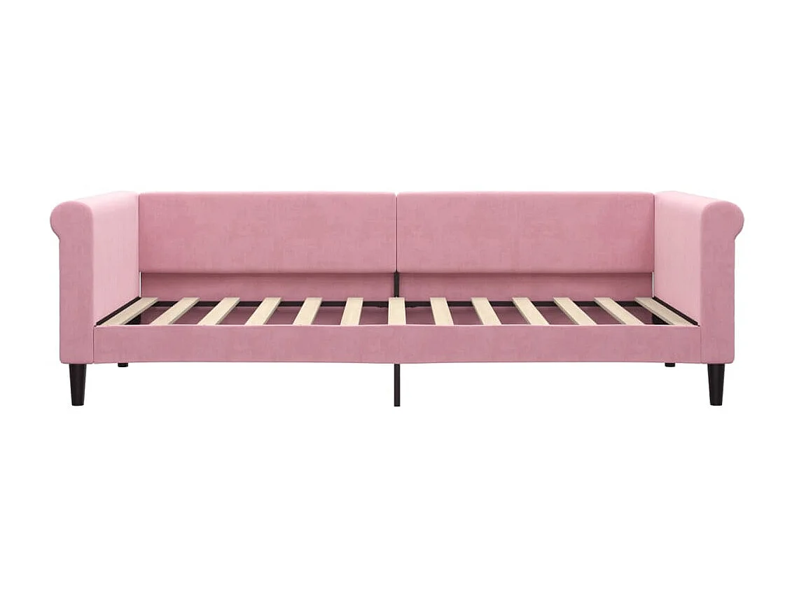 Lit-90x200 cm de repos rose velours EGGB65080
