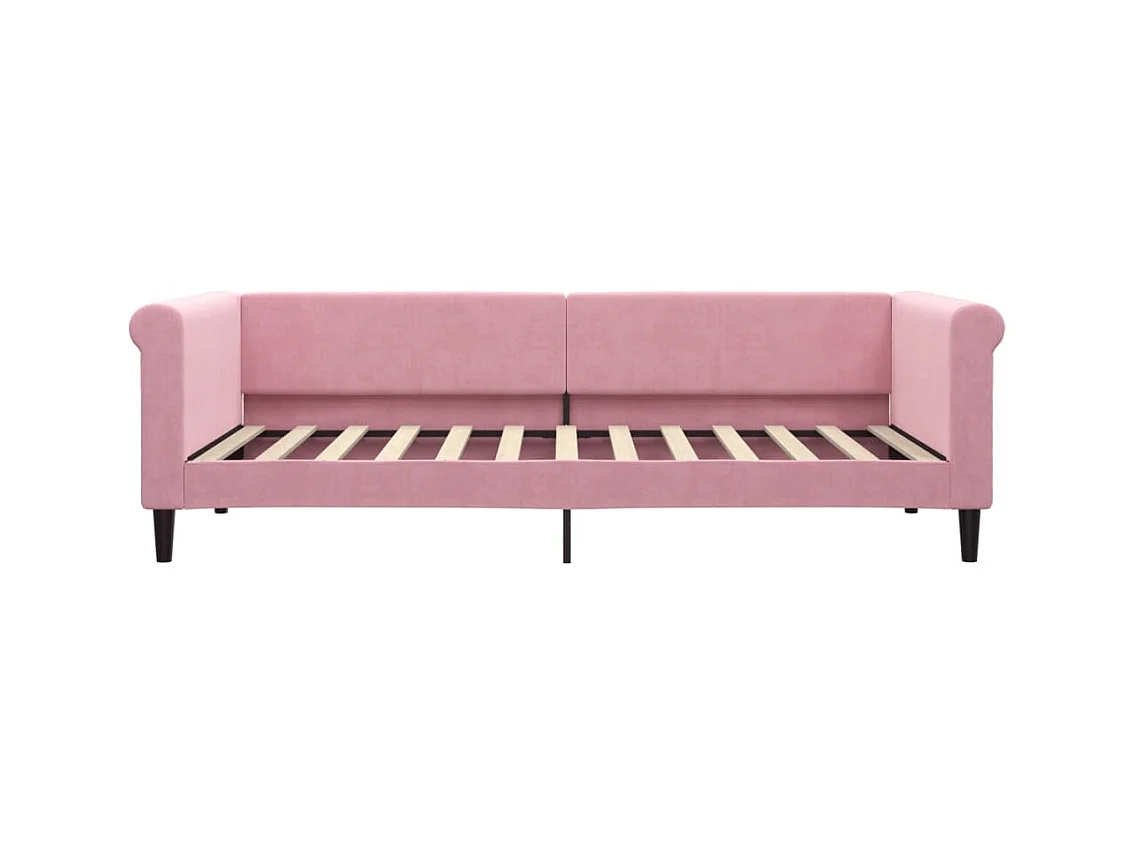 Lit-90x200 cm de repos rose velours EGGB65080