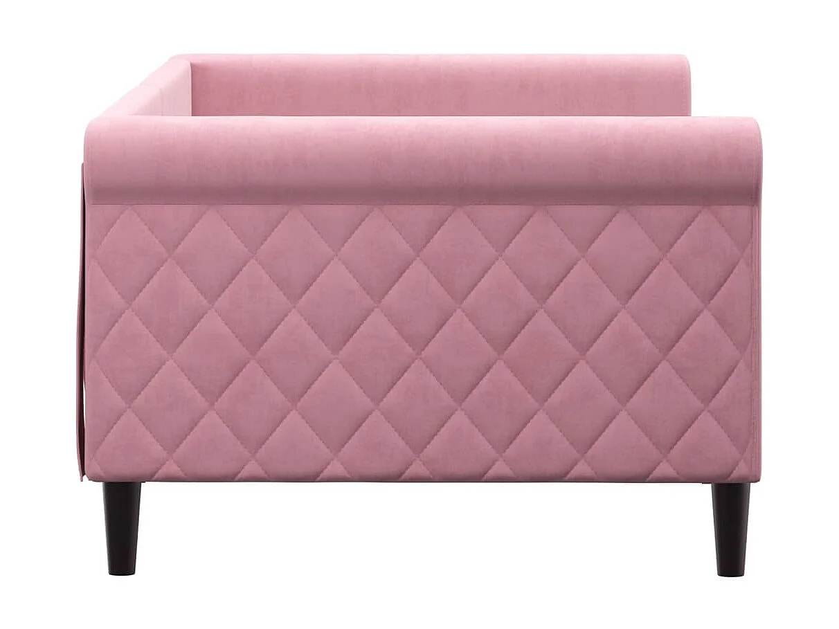 Sofá-cama 90x200 cm veludo rosa PT746045