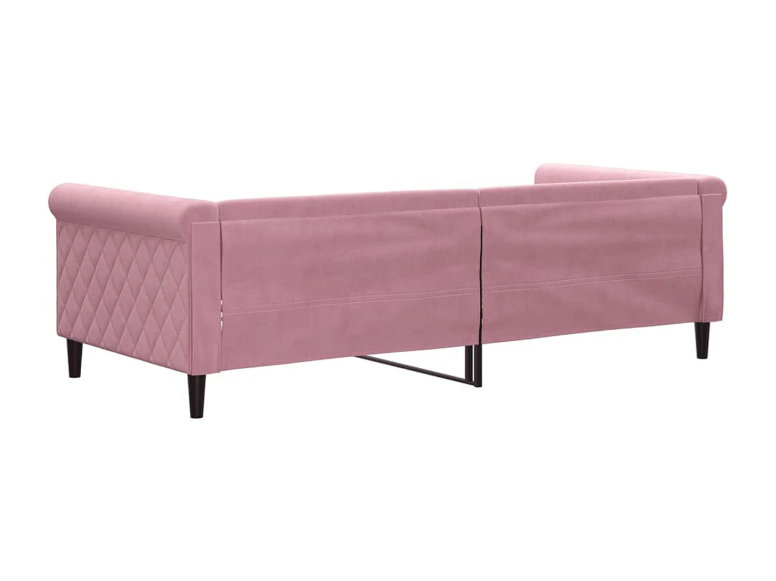 Sofá-cama 90x200 cm veludo rosa PT746045