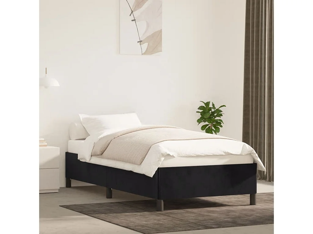 Lit-100x200 cm Noir Velours EGGB75863