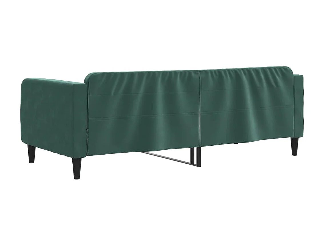 Sofá-cama 90x200 cm veludo verde-escuro PT250817