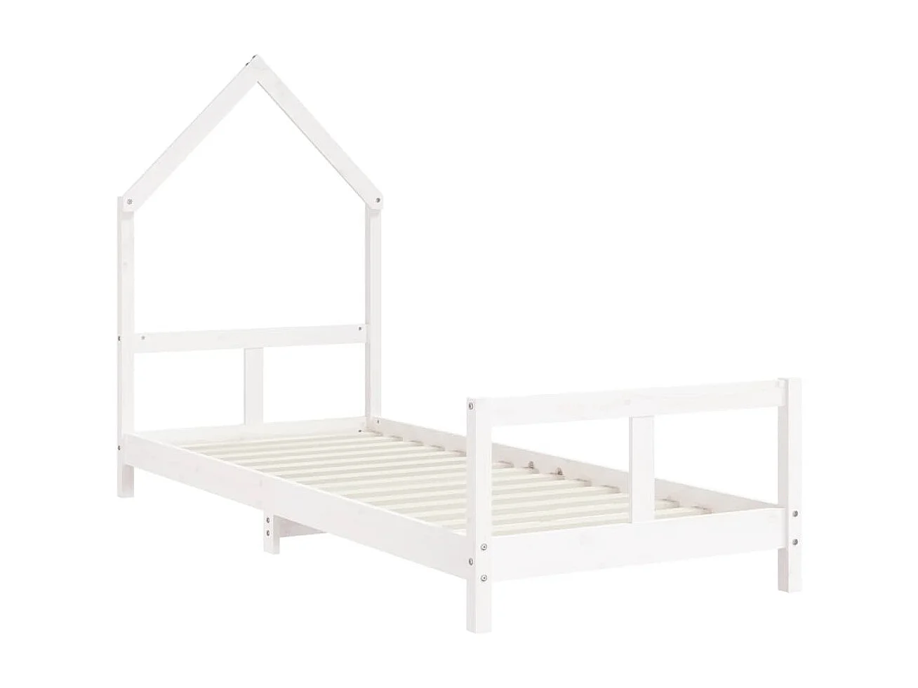 Lit-80x200 cm pour enfants blanc bois de pin massif EGGB96422
