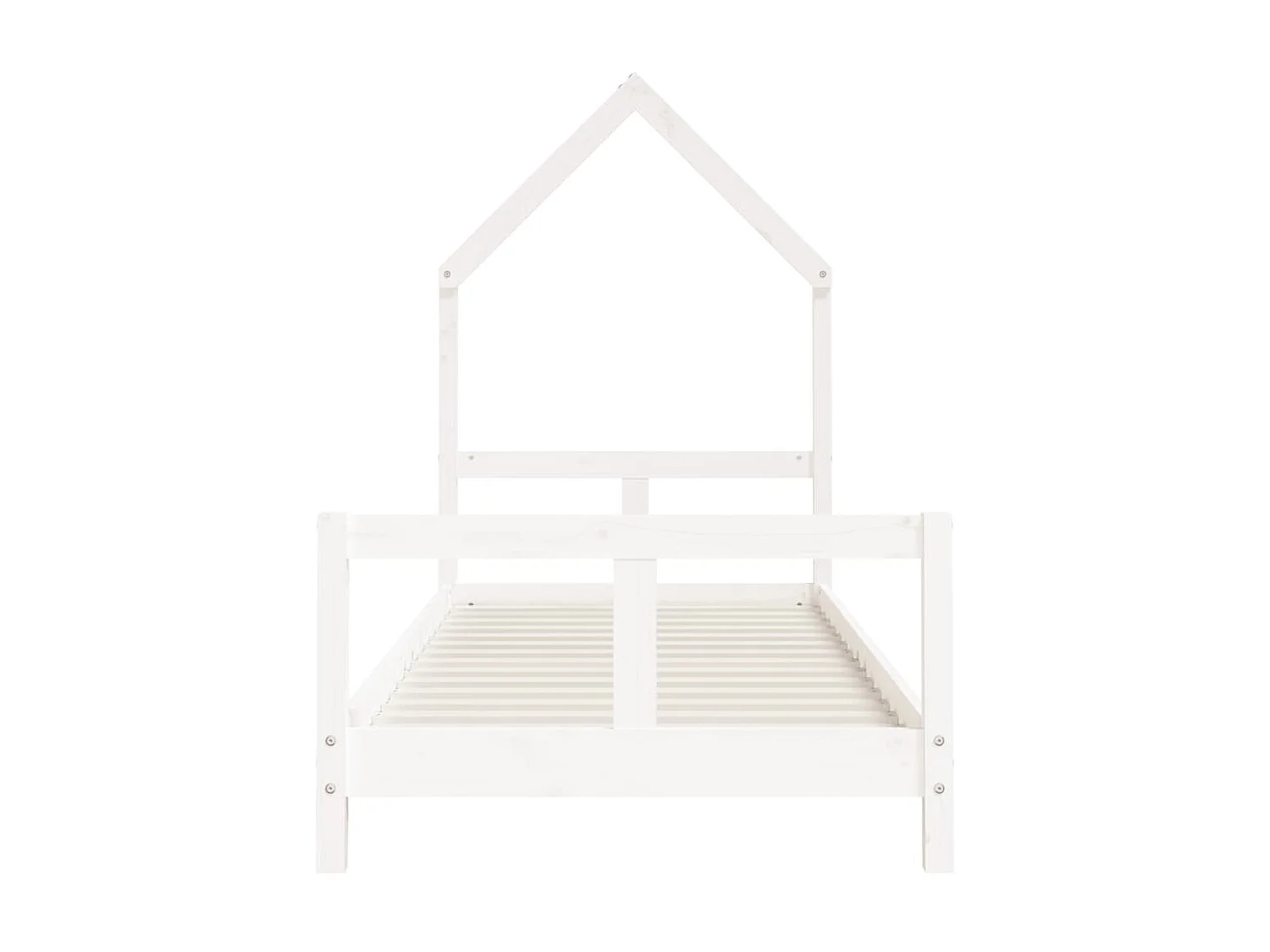 Lit-80x200 cm pour enfants blanc bois de pin massif EGGB96422