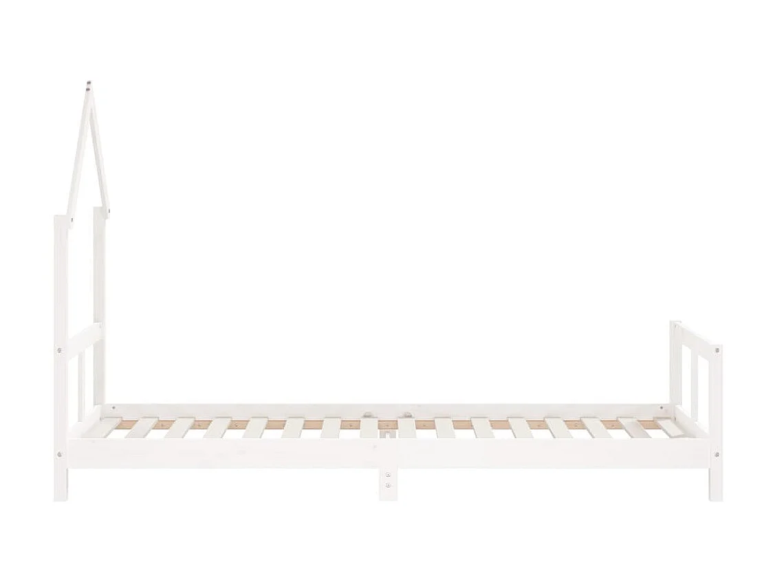 Lit-80x200 cm pour enfants blanc bois de pin massif EGGB96422