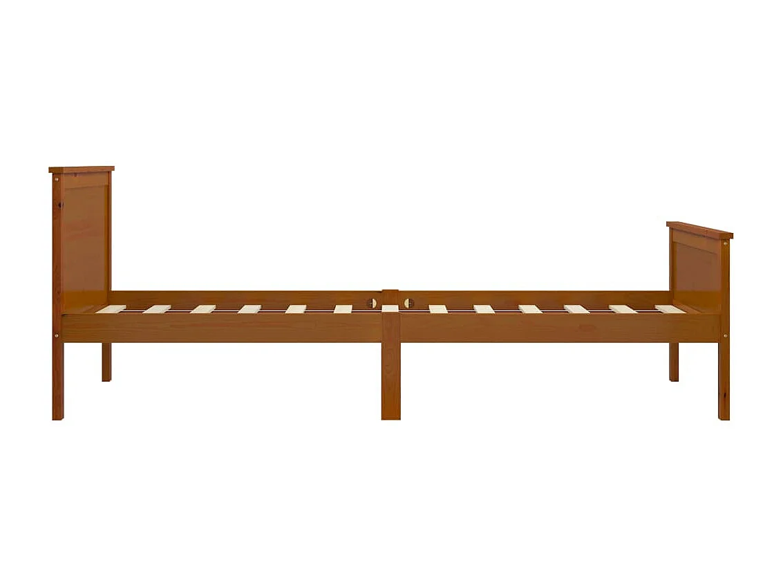 Cama 90x200 cm madera maciza pino marrón miel ES30161