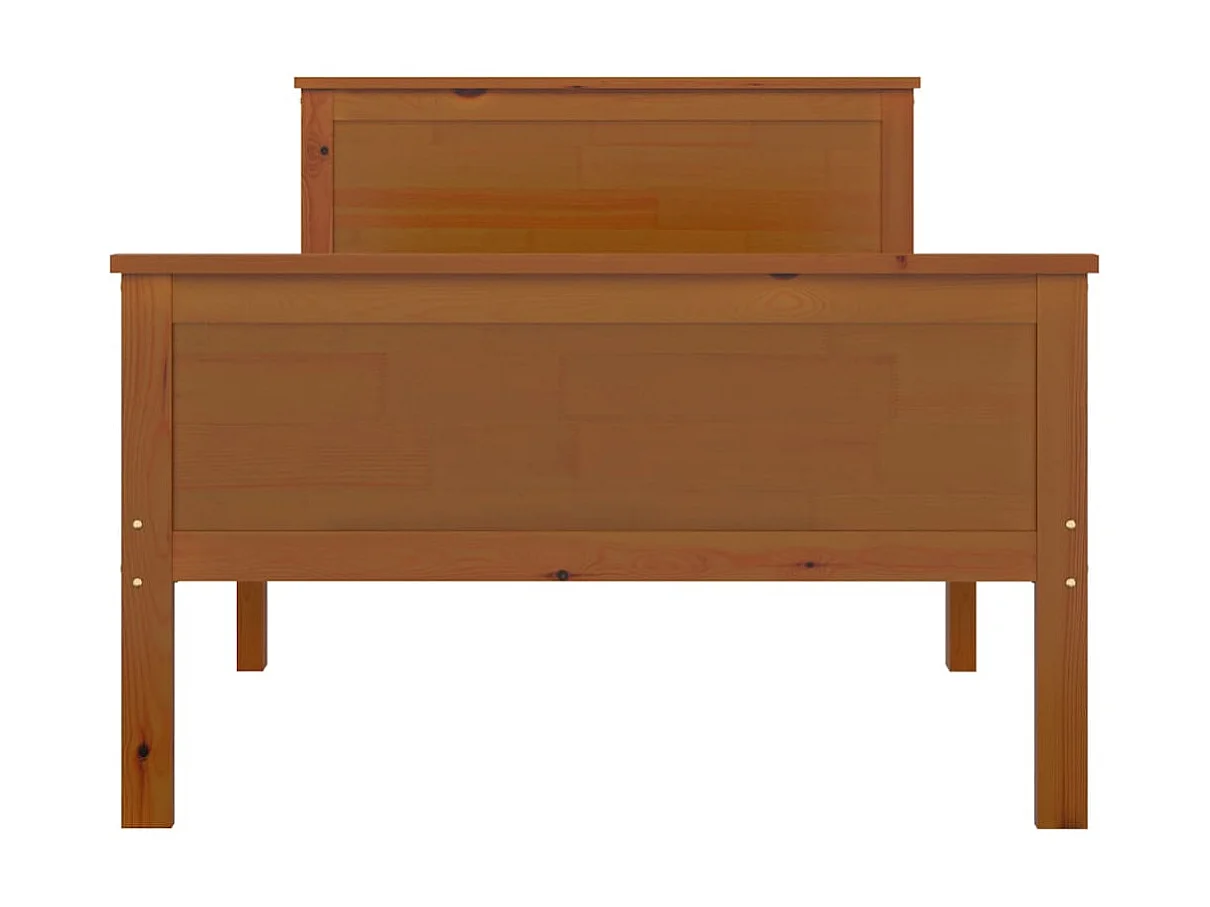 Cama 90x200 cm madera maciza pino marrón miel ES30161