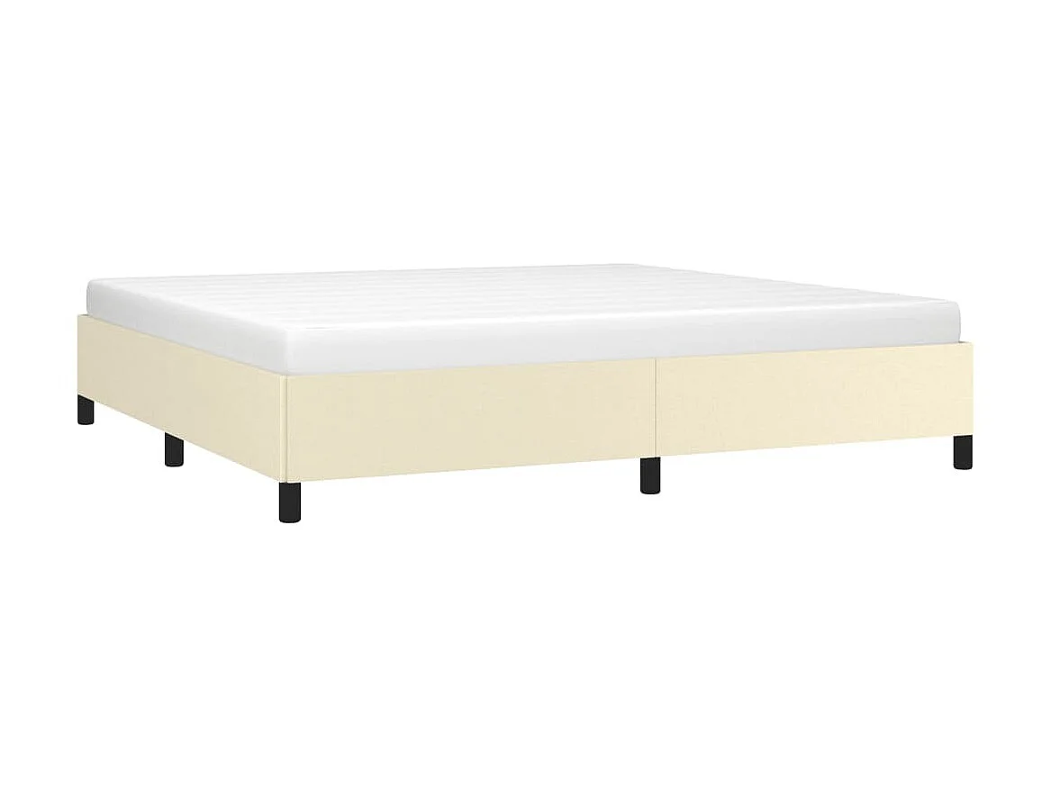 Lit-200x200 cm Crème Similicuir EGGB43824