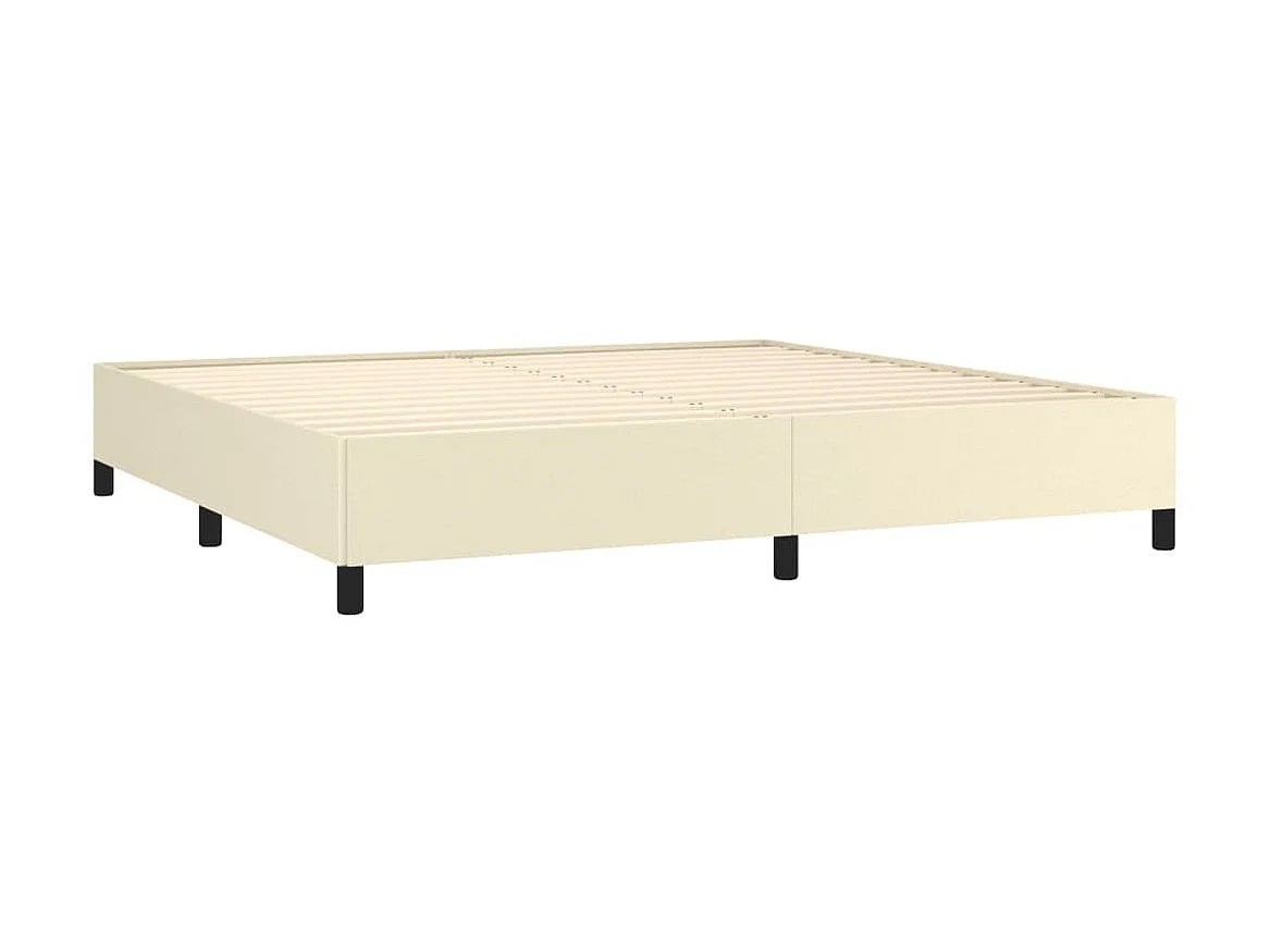 Lit-200x200 cm Crème Similicuir EGGB43824