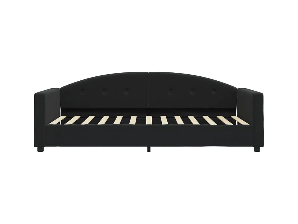 Tagesbett,Sofabett Schwarz 90x200 cm Samt -gkd19626