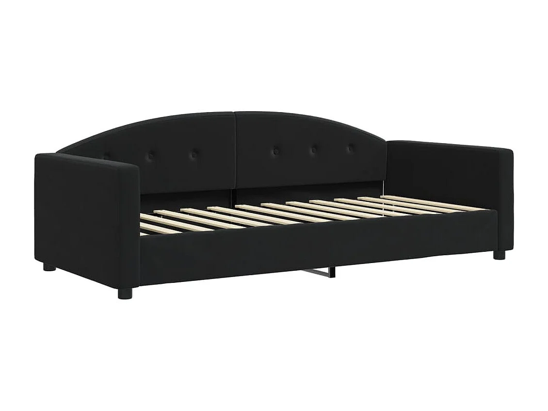 Lit-90x200 cm de repos noir velours EGGB75194