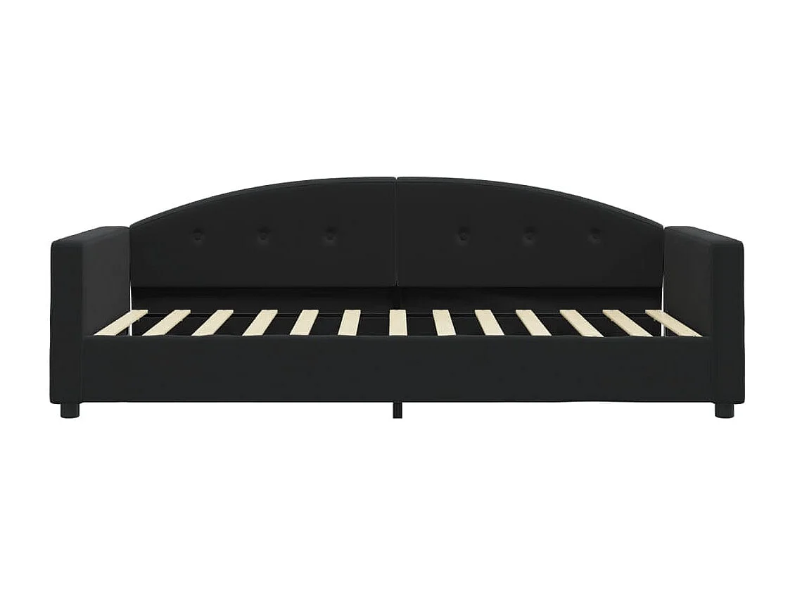 Lit-90x200 cm de repos noir velours EGGB75194