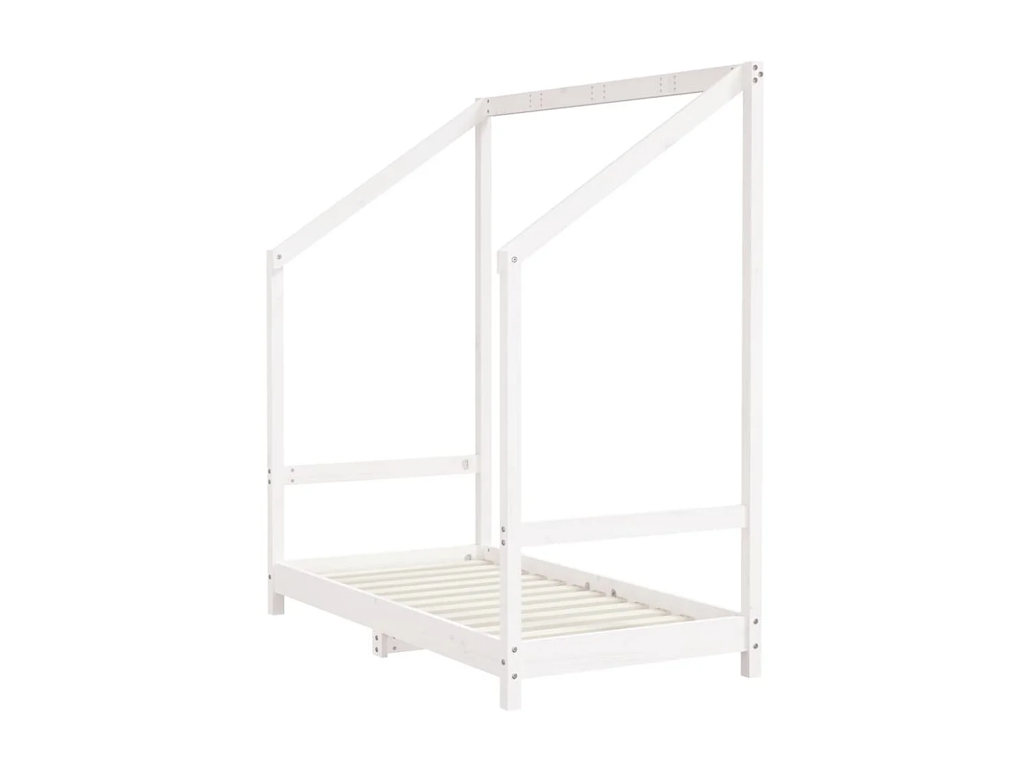 Cama 70x140 cm para niños madera de pino blanco ES21644