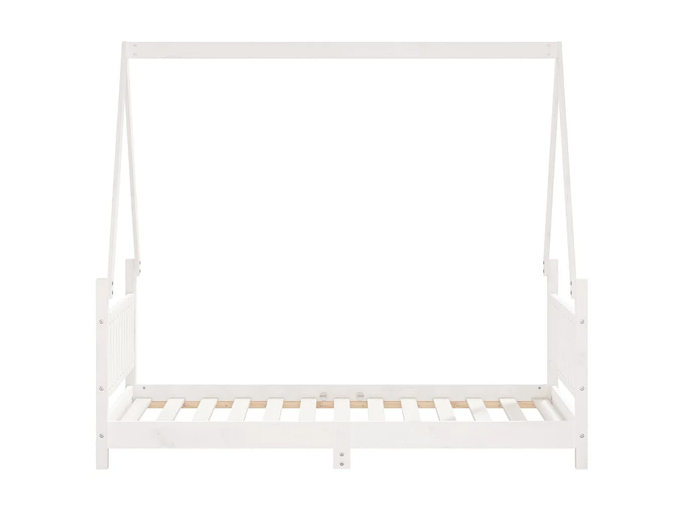 Cama 80x160 cm para niños madera de pino blanco ES60670