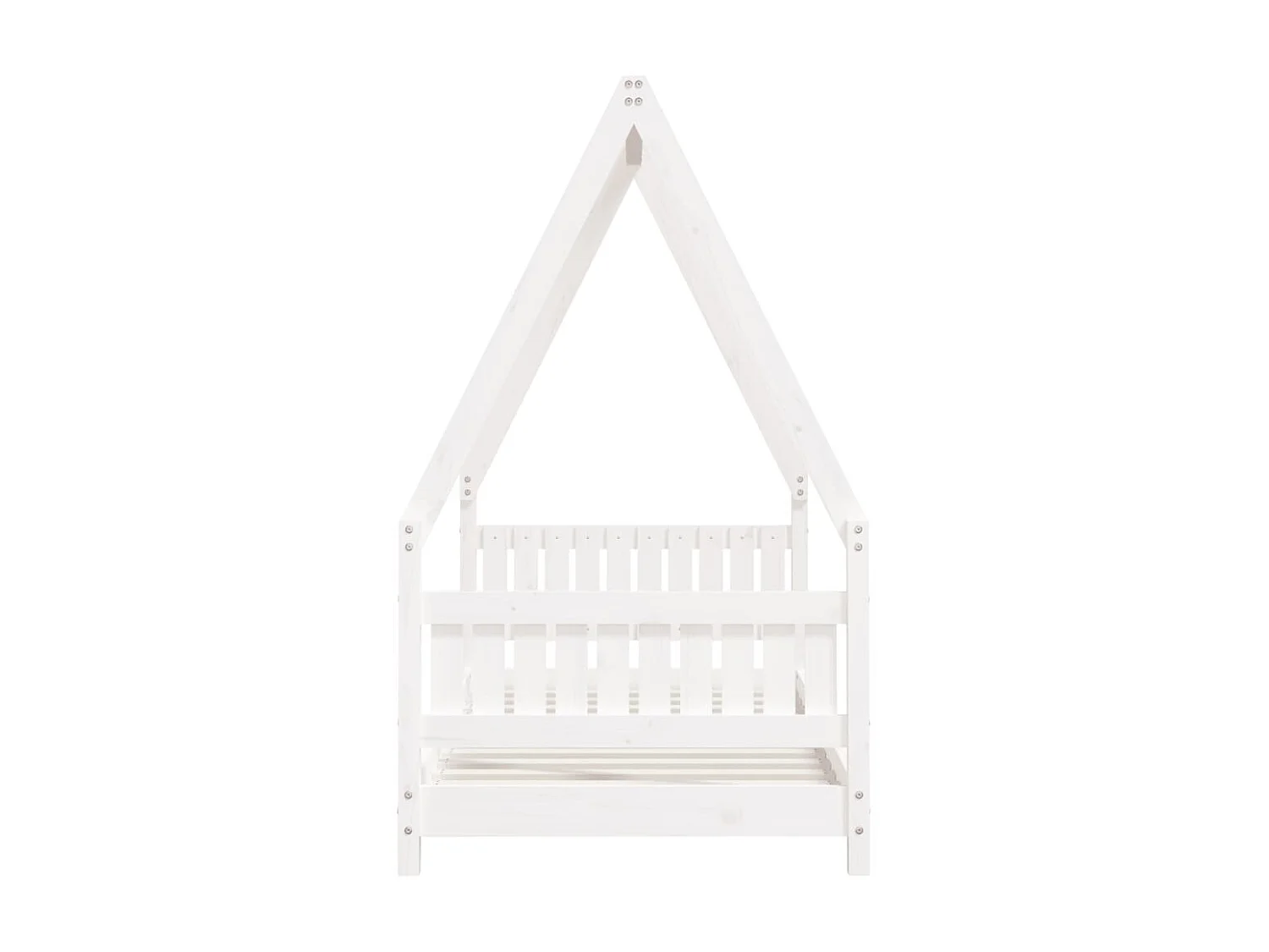 Cama 80x160 cm para niños madera de pino blanco ES60670