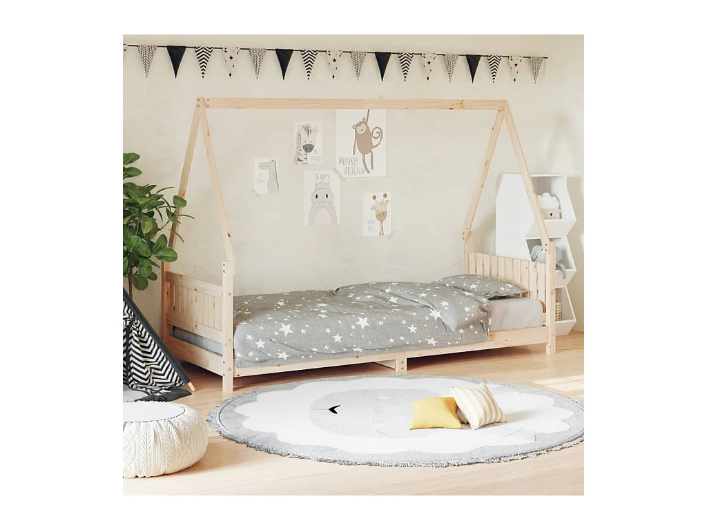 Lit-80x200 cm pour enfants bois de pin massif EGGB50776