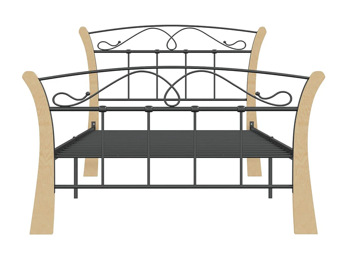 Lit-100x200 cm noir métal EGGB48003