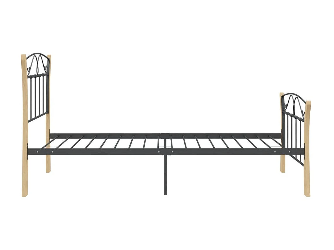 Cama 100x200 cm metal preto PT970905