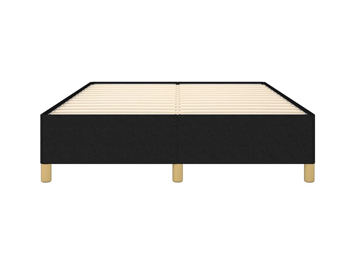 Cama 140x200 cm de tela negra ES54067