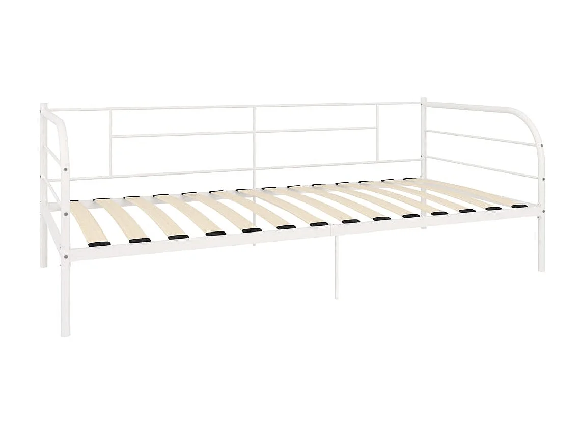 Lit-90x200 cm de repos Blanc Métal EGGB14032