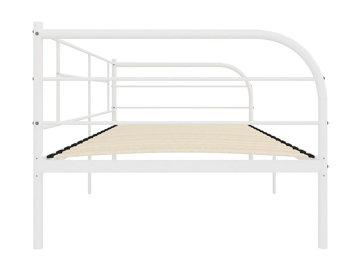 Lit-90x200 cm de repos Blanc Métal EGGB14032