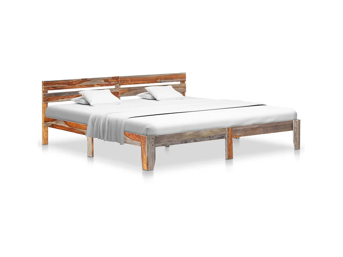 Lit-200x200 cm Bois massif EGGB44818