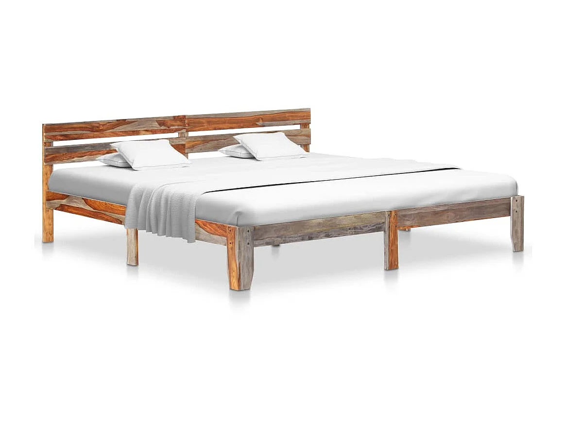 Lit-200x200 cm Bois massif EGGB44818