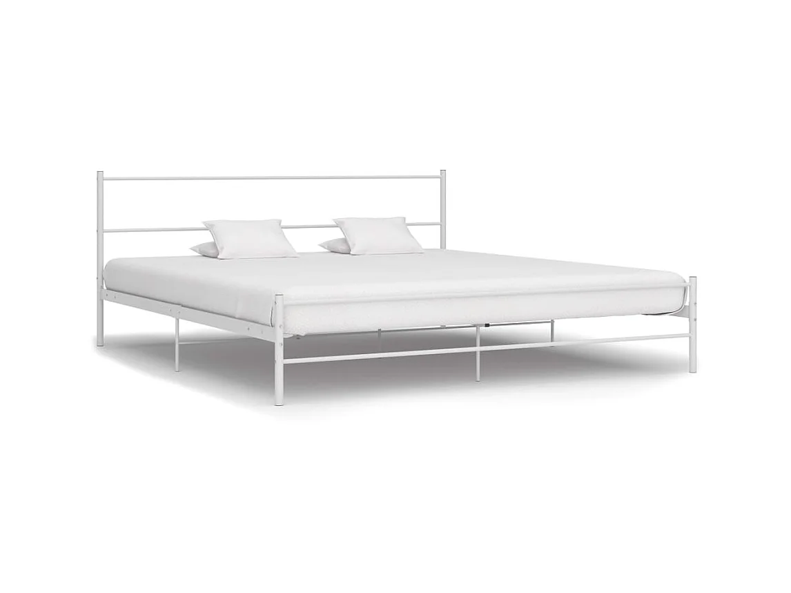 Cama 160x200 cm metal branco PT776623