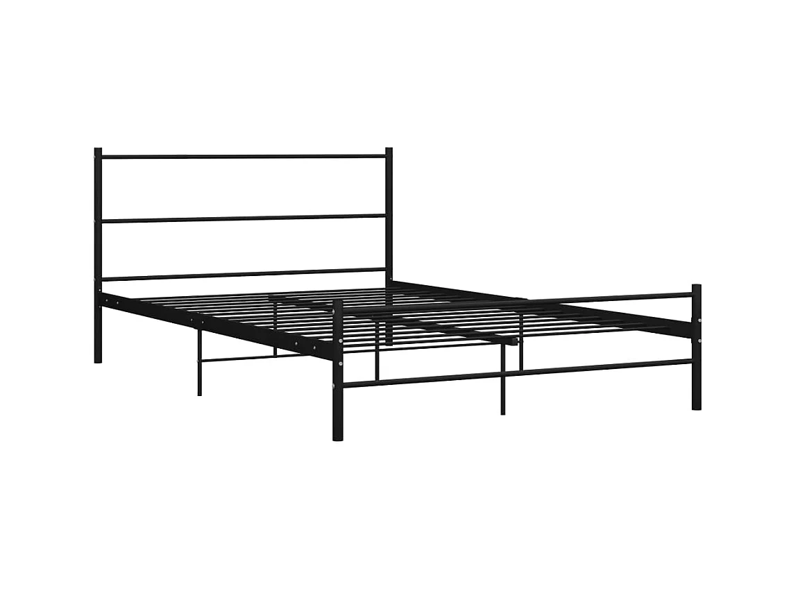 Lit-120x200 cm Noir Métal EGGB19913