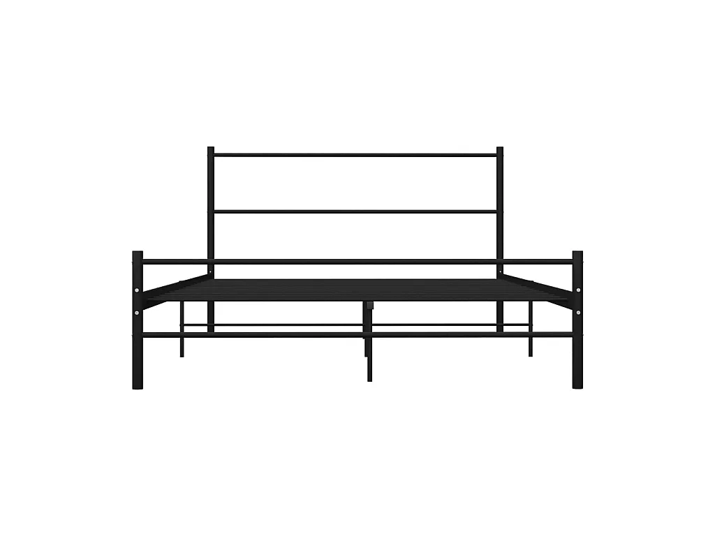 Lit-120x200 cm Noir Métal EGGB19913