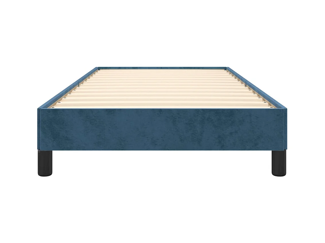 Cama 100x200 cm de terciopelo azul ES38927