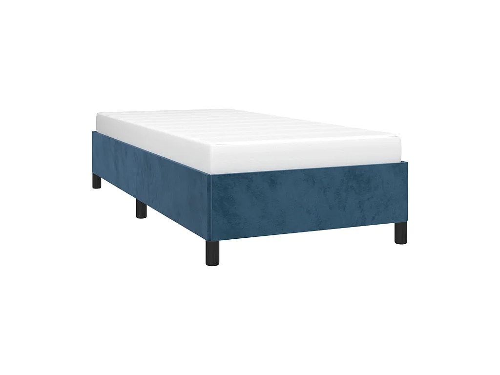 Lit-90x190 cm Bleu foncé Velours EGGB23198