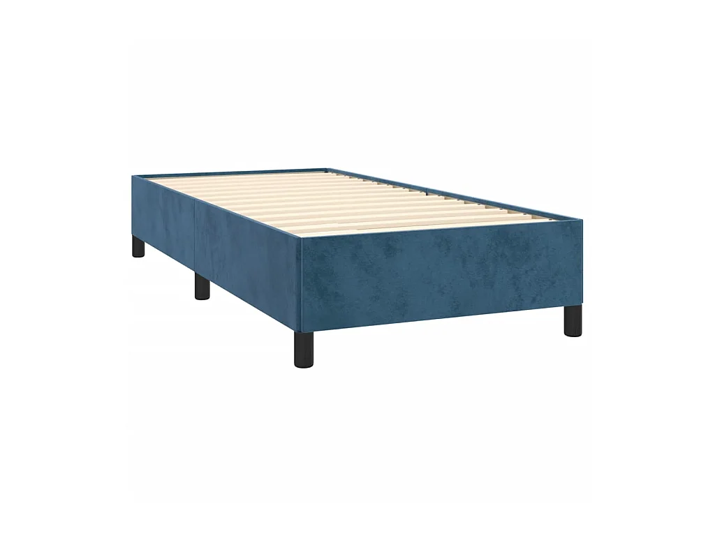 Lit-90x190 cm Bleu foncé Velours EGGB23198