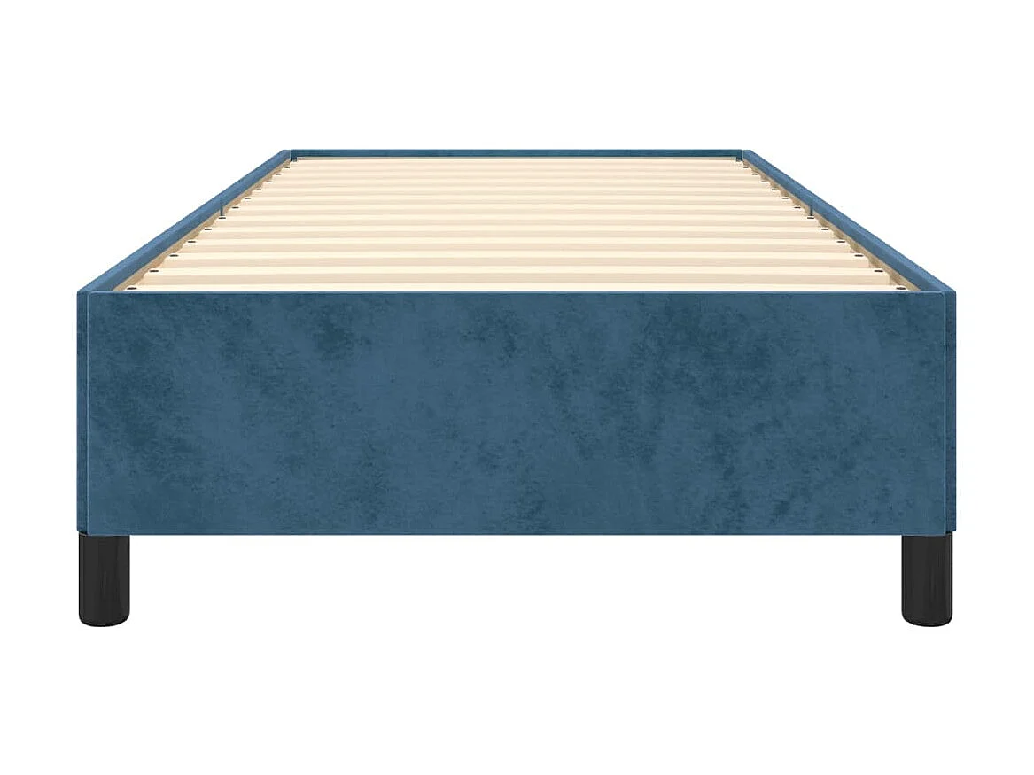 Cama 90x190 cm veludo azul-escuro PT145256
