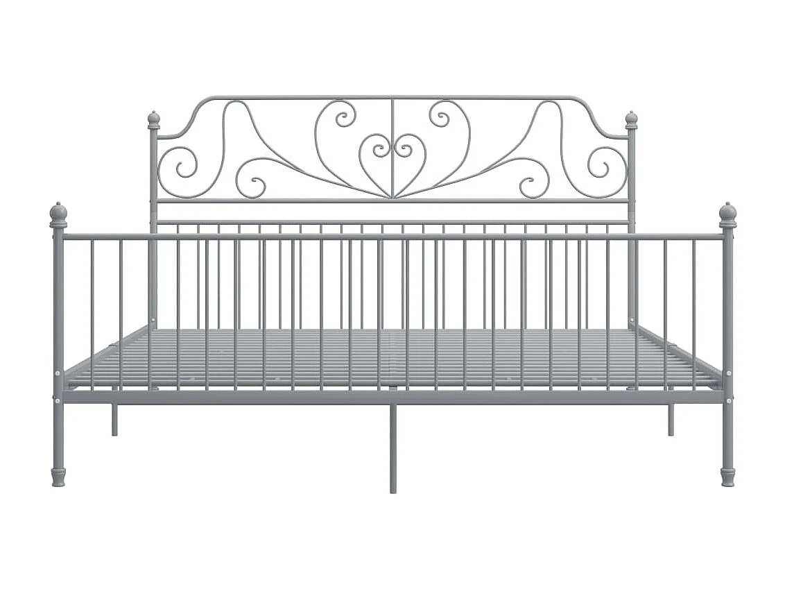 Lit-180x200 cm Gris Métal EGGB90685