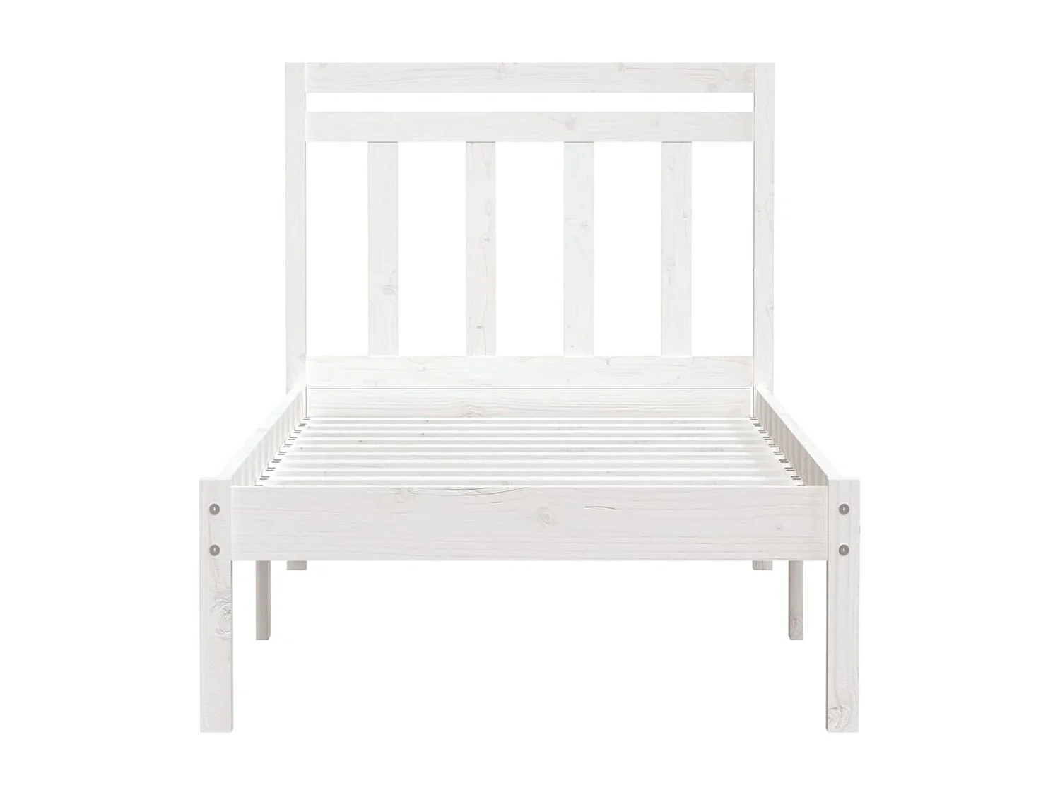 Lit-90x190 cm Blanc Bois massif Simple EGGB99394