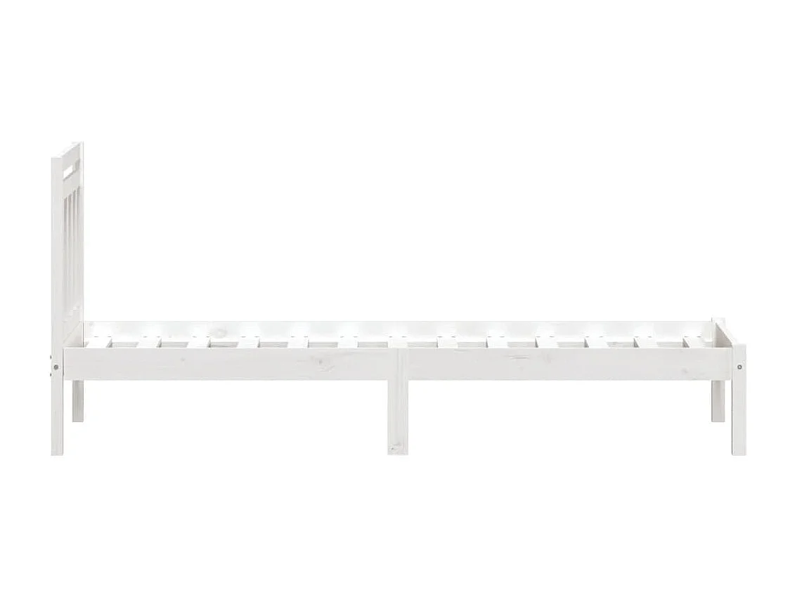 Lit-90x190 cm Blanc Bois massif Simple EGGB99394