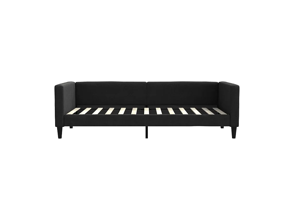 Cama 90x200 cm tela negro ES33387
