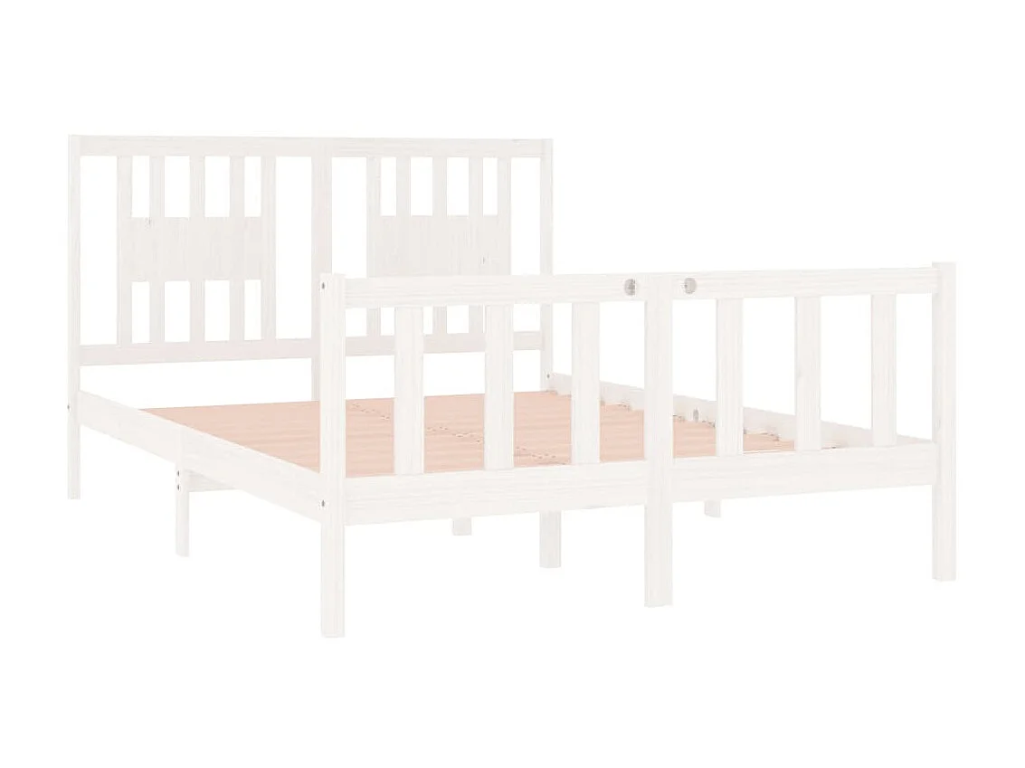 Lit-140x190 cm Blanc Bois massif EGGB36290