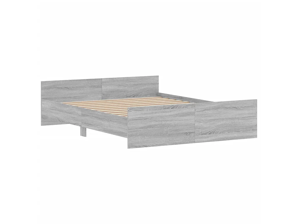 Lit-150x200 cm tête de lit et pied de lit sonoma gris EGGB39225