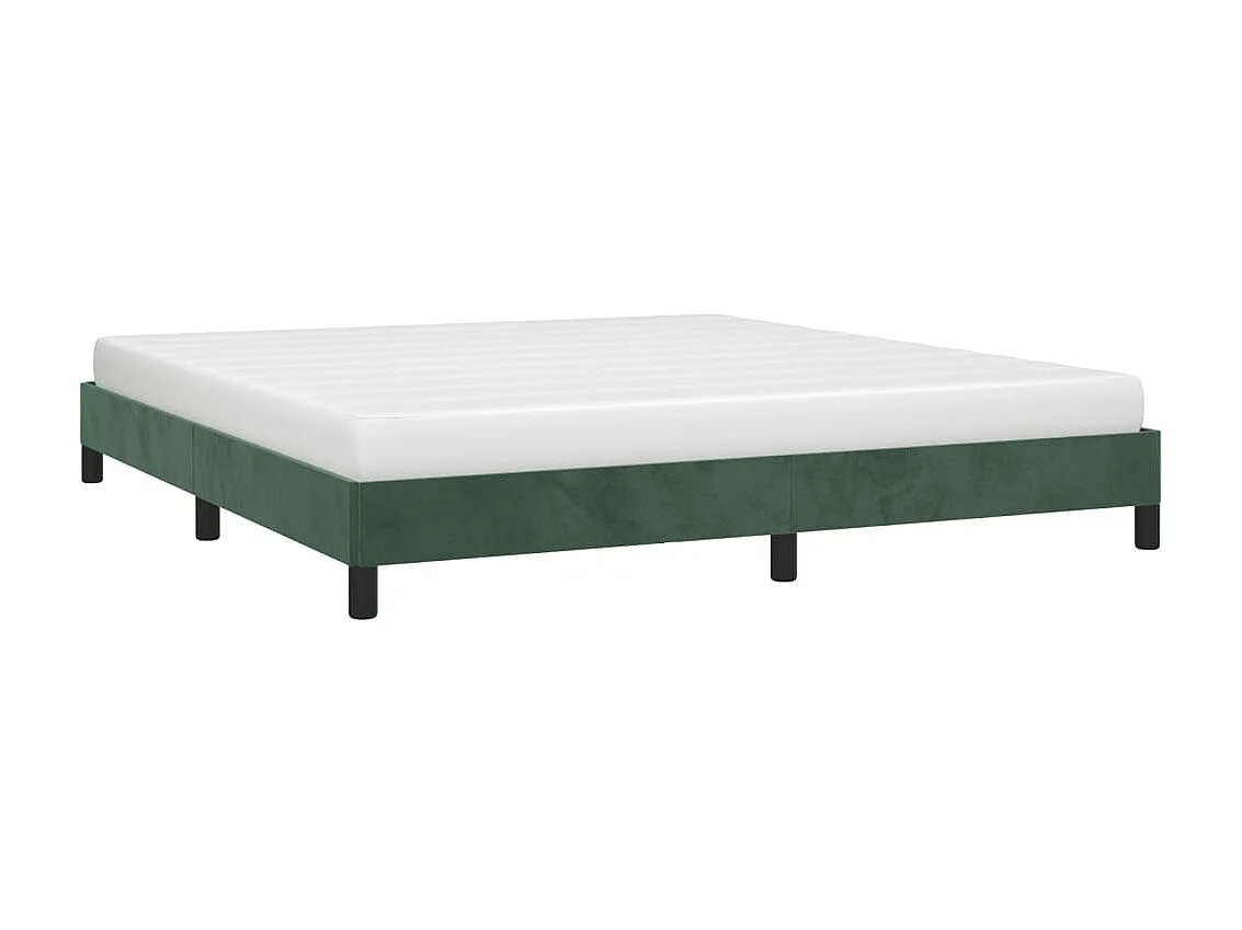 Lit-180x200 cm Vert foncé Velours EGGB93368