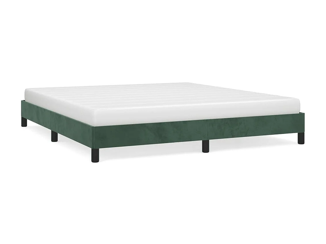 Lit-180x200 cm Vert foncé Velours EGGB93368