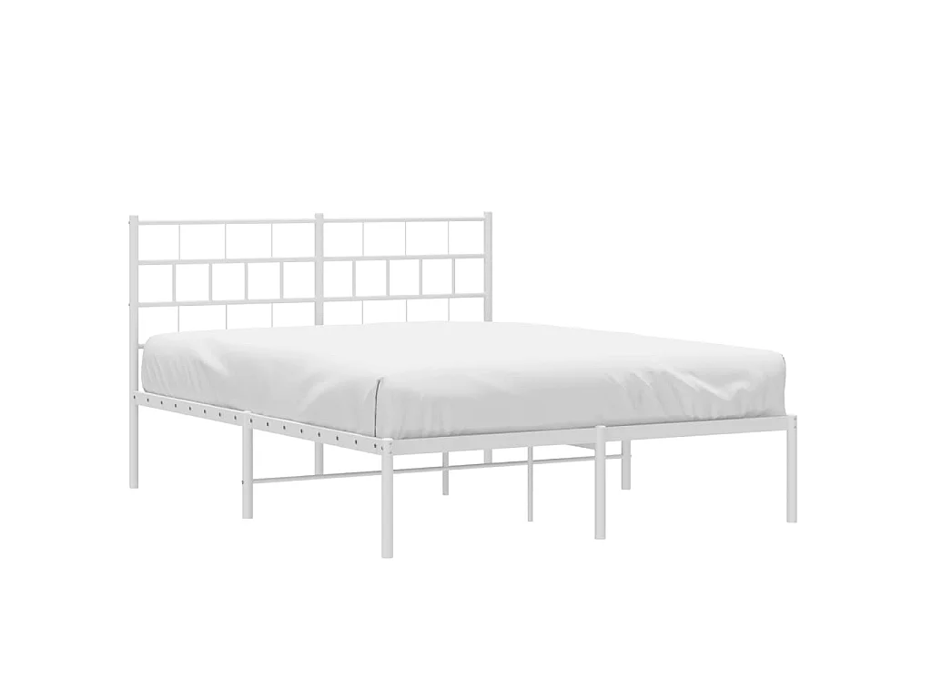 Cama com cabeceira 120x200 cm metal branco PT506213