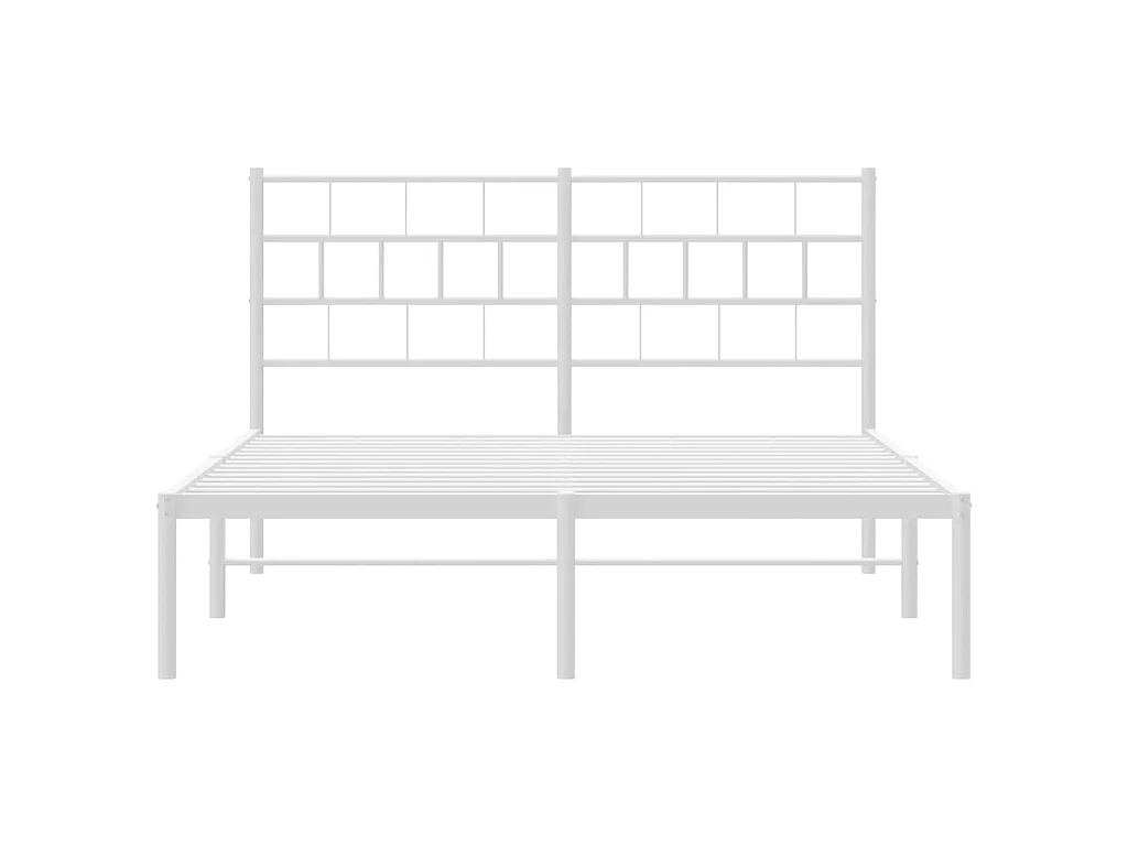 Cama com cabeceira 120x200 cm metal branco PT506213