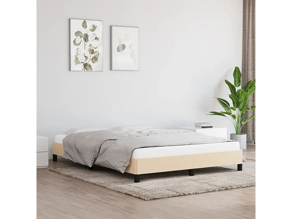 Bedframe stof crèmekleurig 140x190 cm NL33021