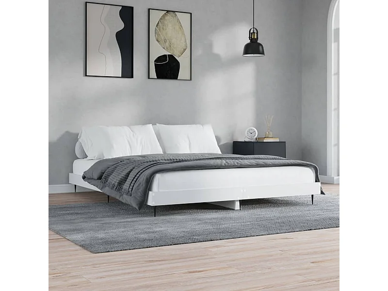 Cama 120x200 cm derivados de madeira branco PT273132