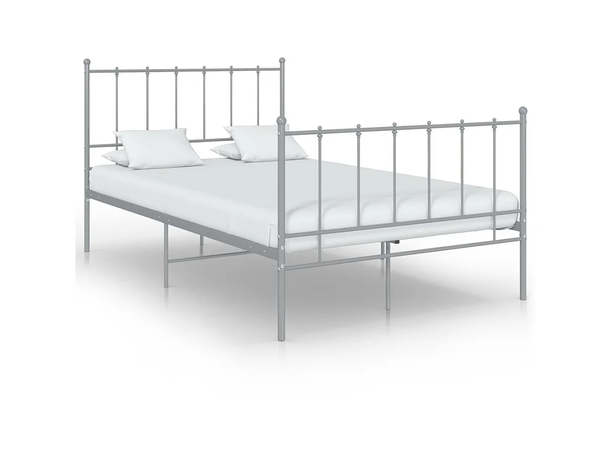 Lit-120x200 cm Gris Métal EGGB12049