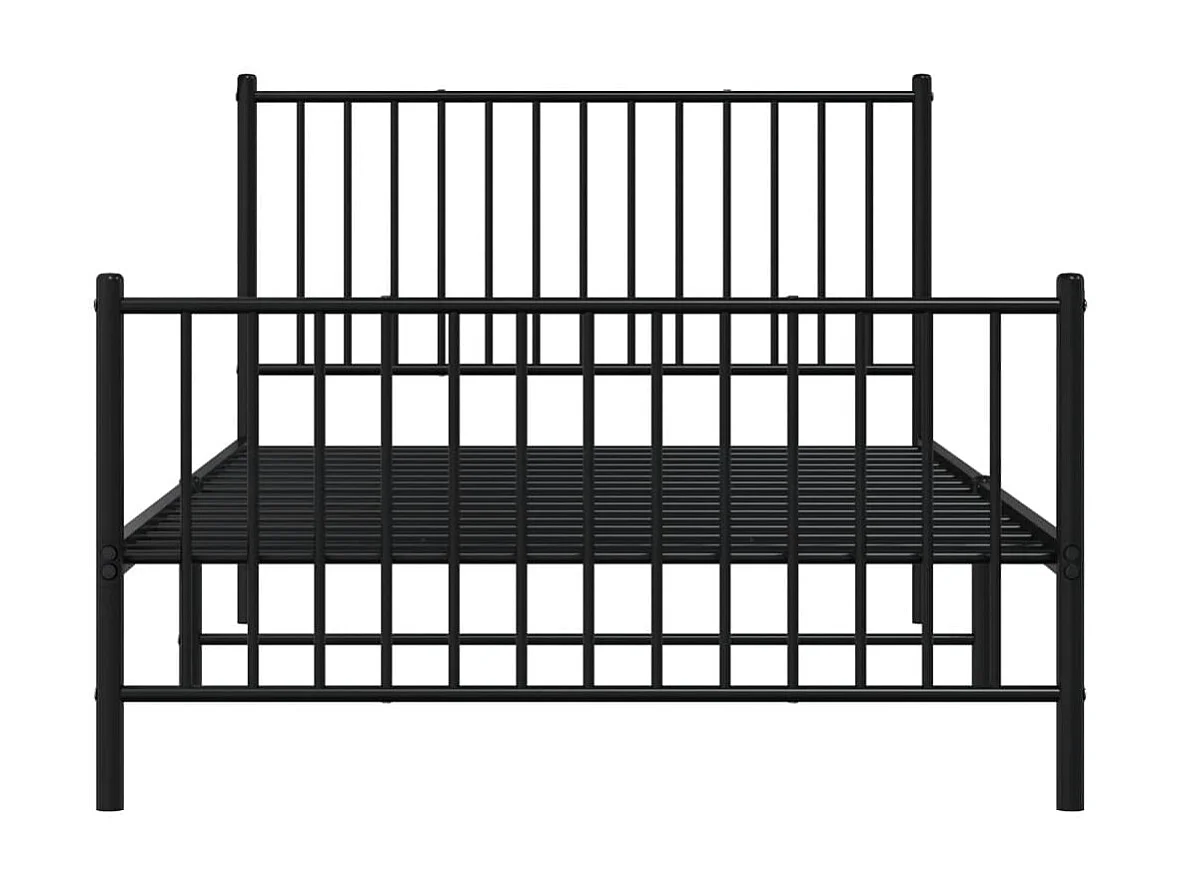 Cama com cabeceira e pés 107x203 cm metal preto PT285786