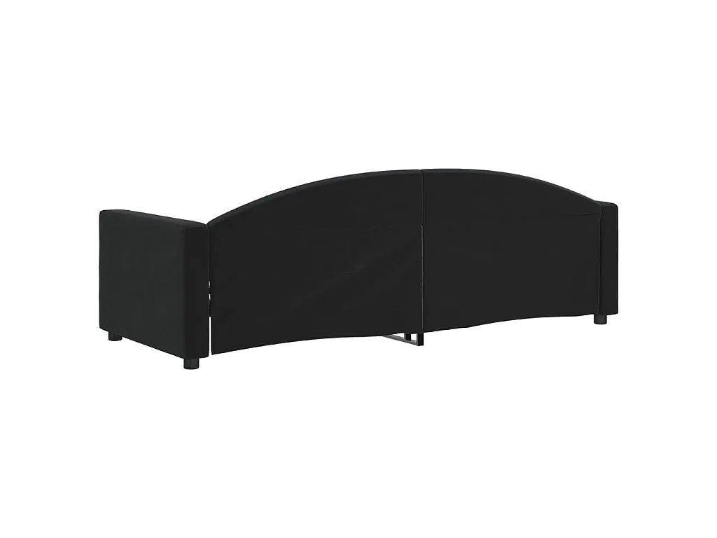 Lit-80x200 cm de repos noir velours EGGB58208